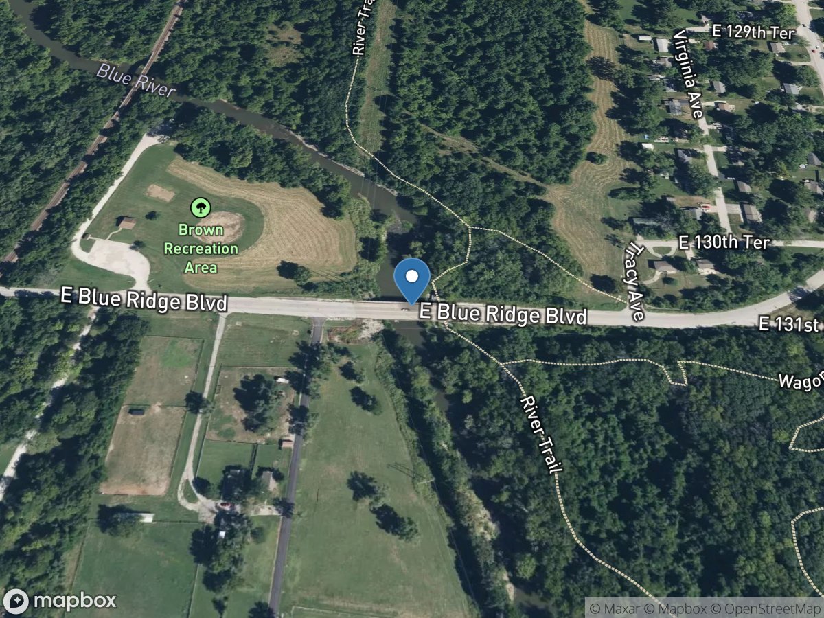 Blue River at Blue Ridge Boulevard Ext in KC, MO location