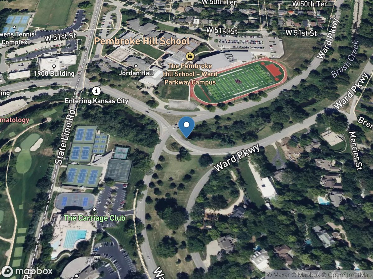 Brush Creek at Ward Parkway in Kansas City, MO location