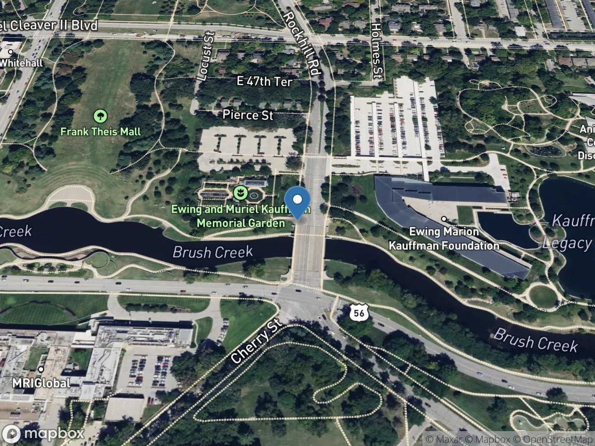 Brush Creek at Rockhill Road in Kansas City, MO location