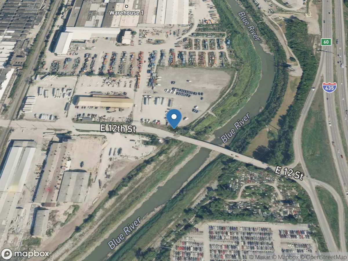 Blue River at 12th Street in Kansas City, MO location