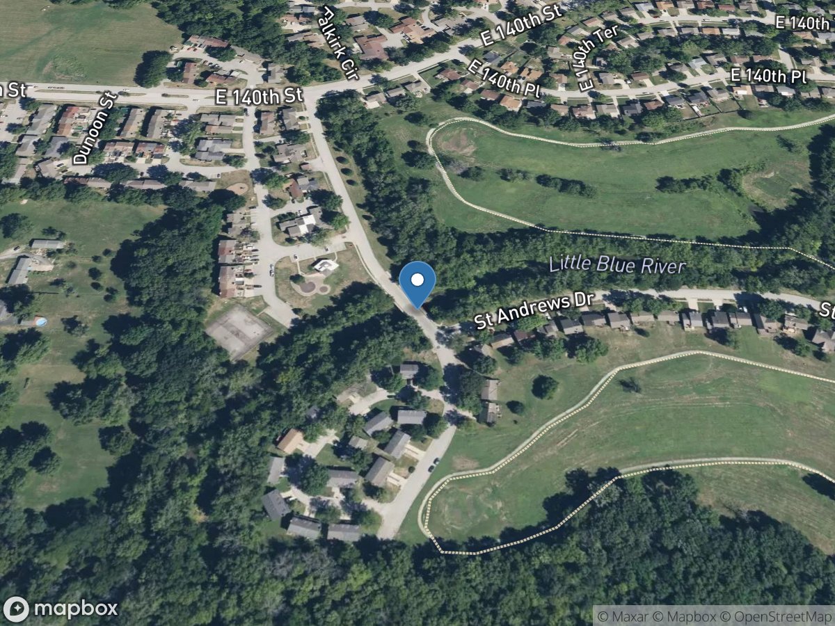 Little Blue River at Grandview, MO location