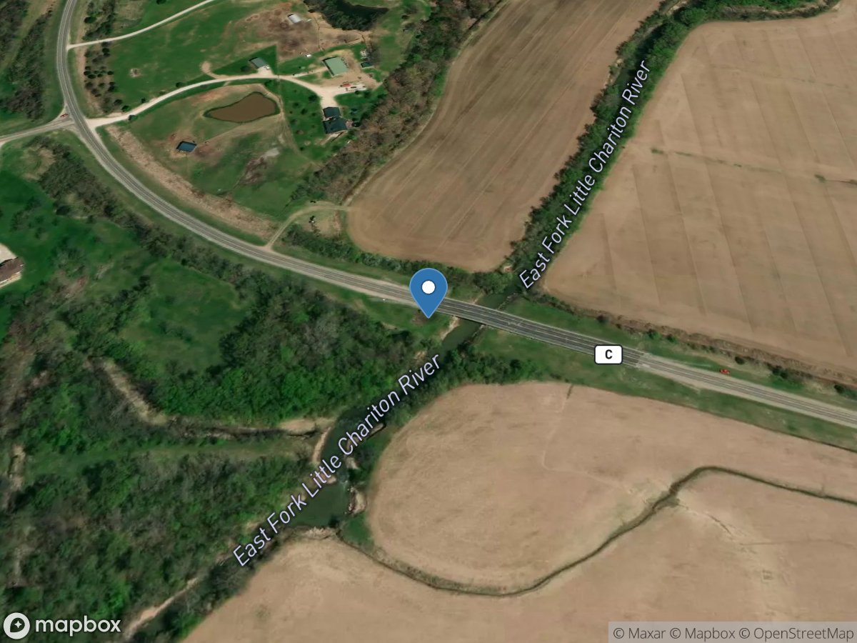 East Fork Little Chariton R. near Huntsville, MO location