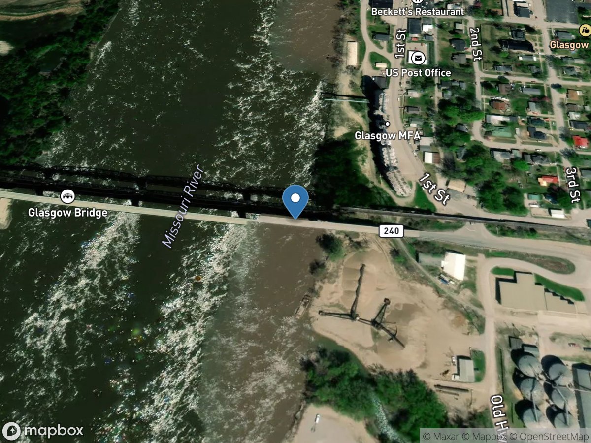 Missouri River at Glasgow, MO location