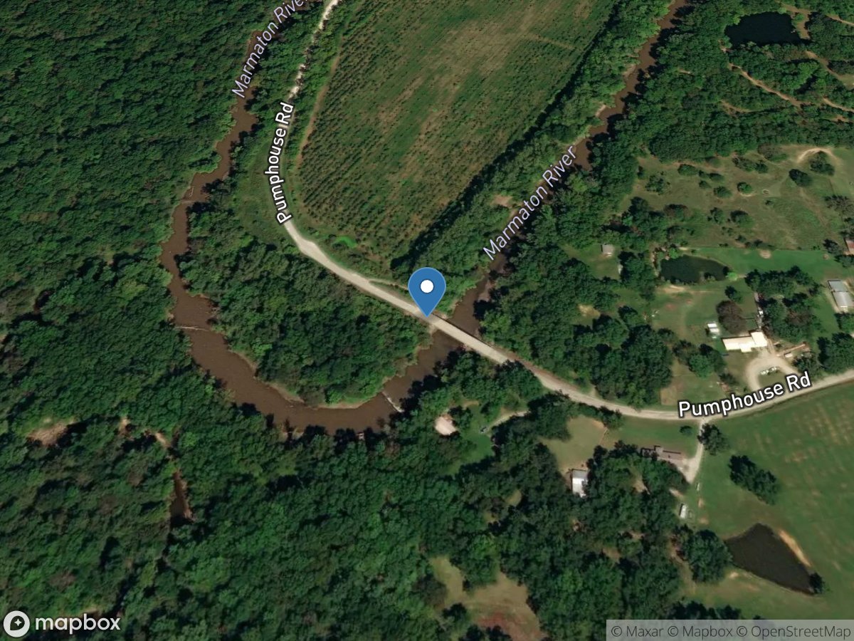 Marmaton River near Nevada, MO location