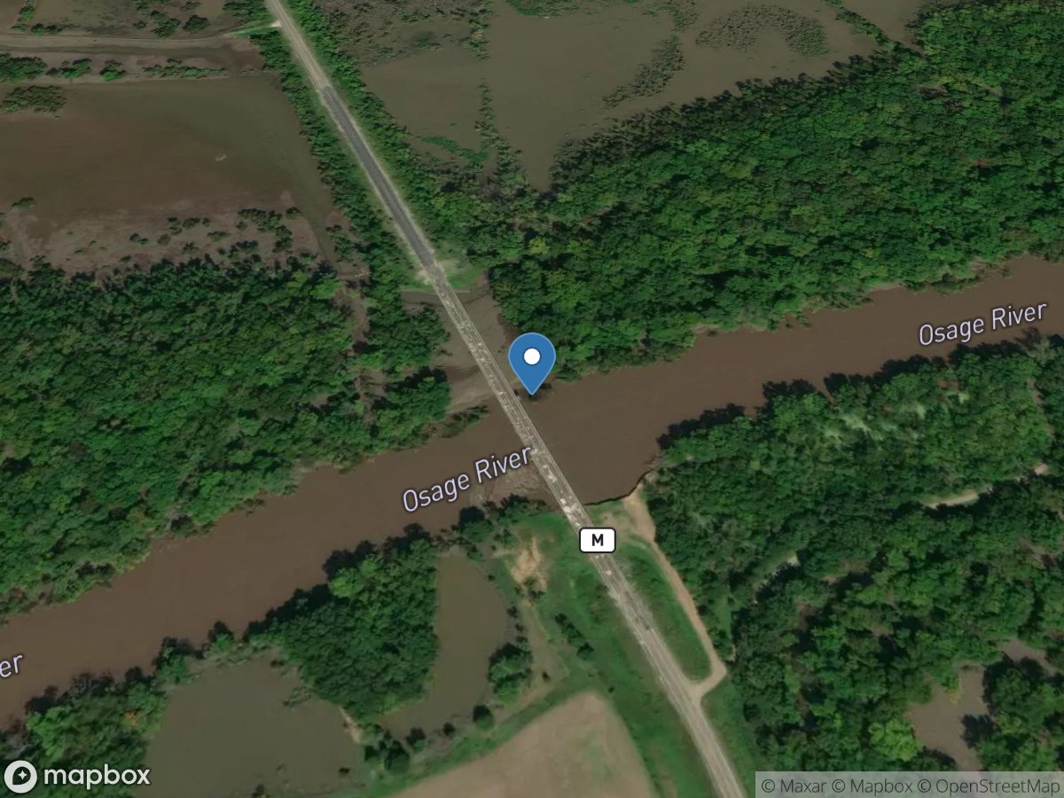 Osage River above Schell City, MO location