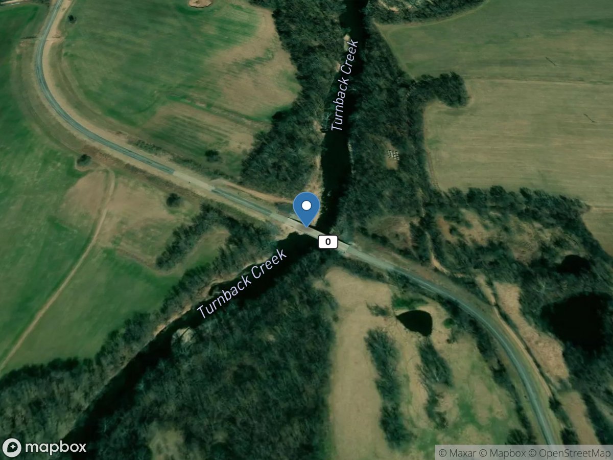 Turnback Creek above Greenfield, MO location