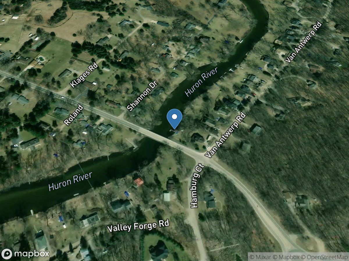 Huron River near Hamburg, MI location