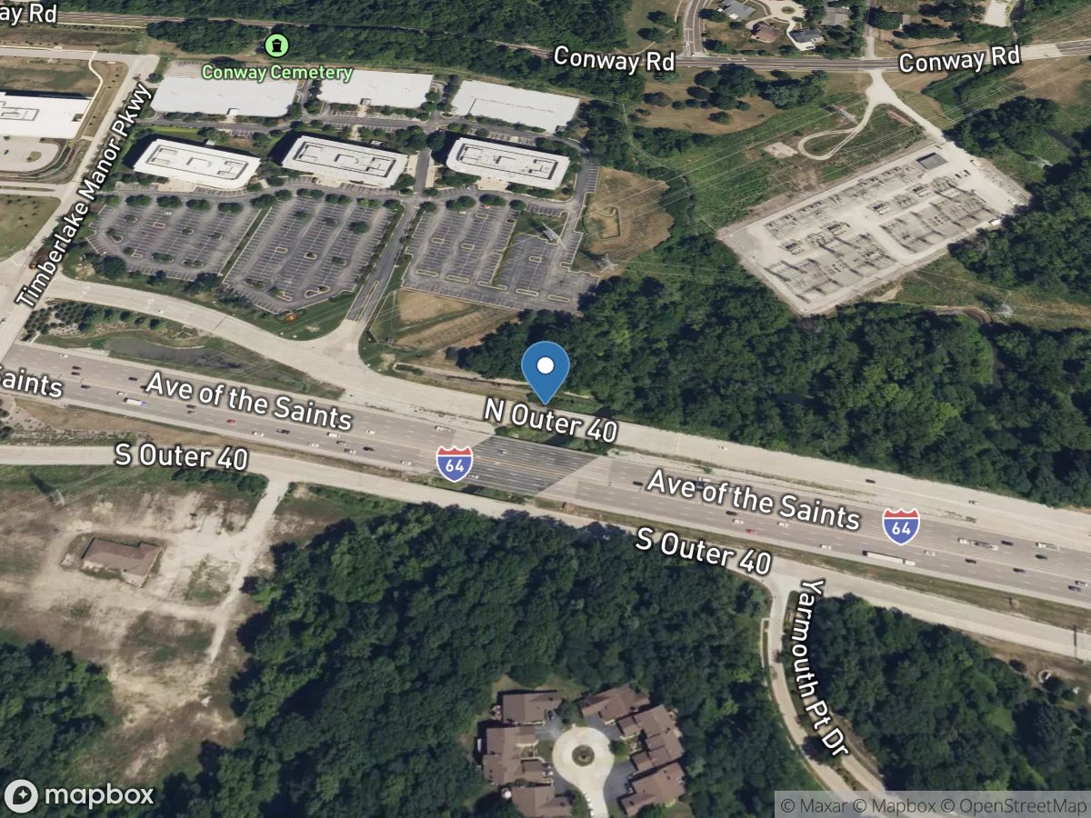 Creve Coeur Creek at Chesterfield, MO location