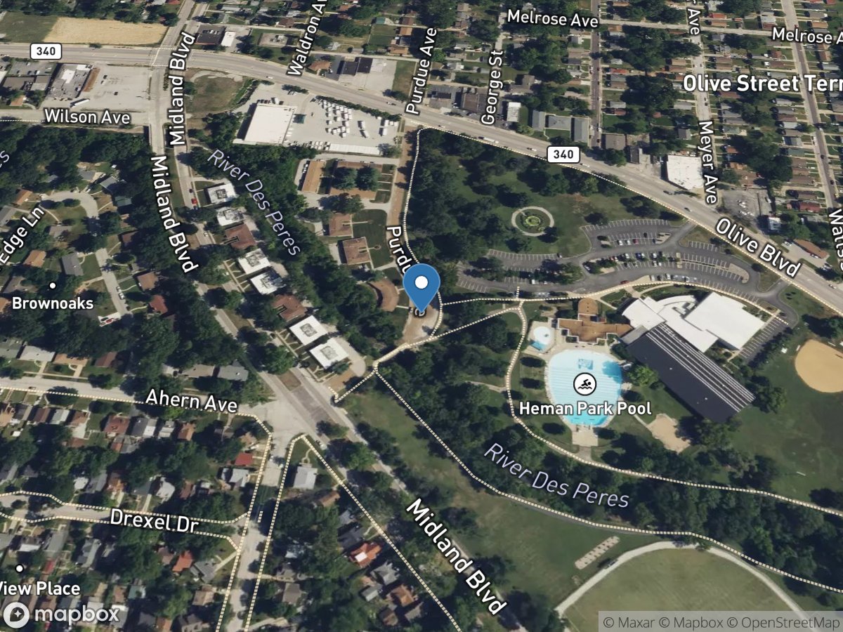 River Des Peres near University City, MO location