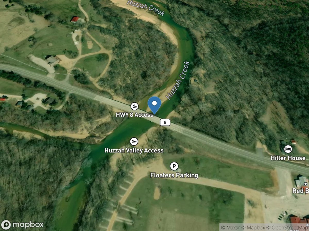 Huzzah Creek near Steelville, MO location