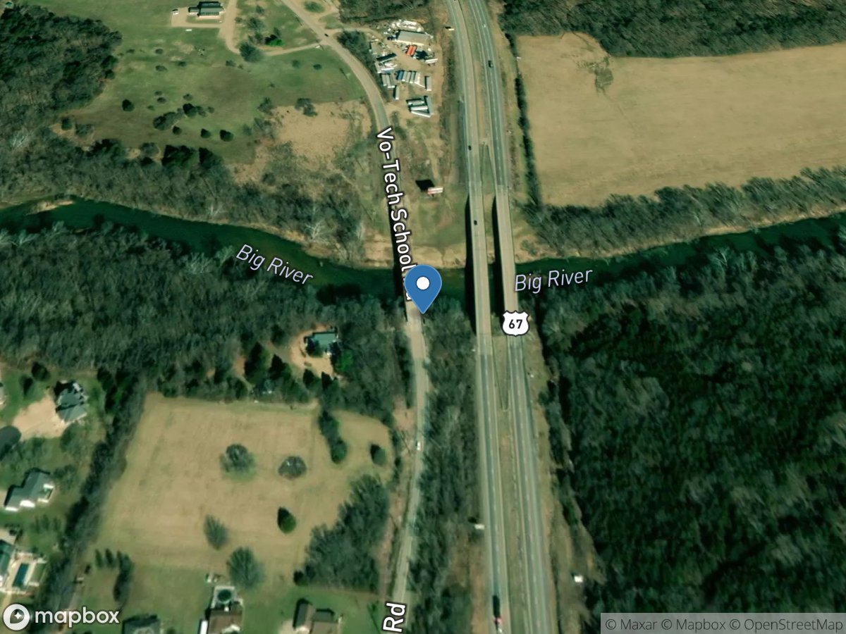 Big River below Desloge, MO location