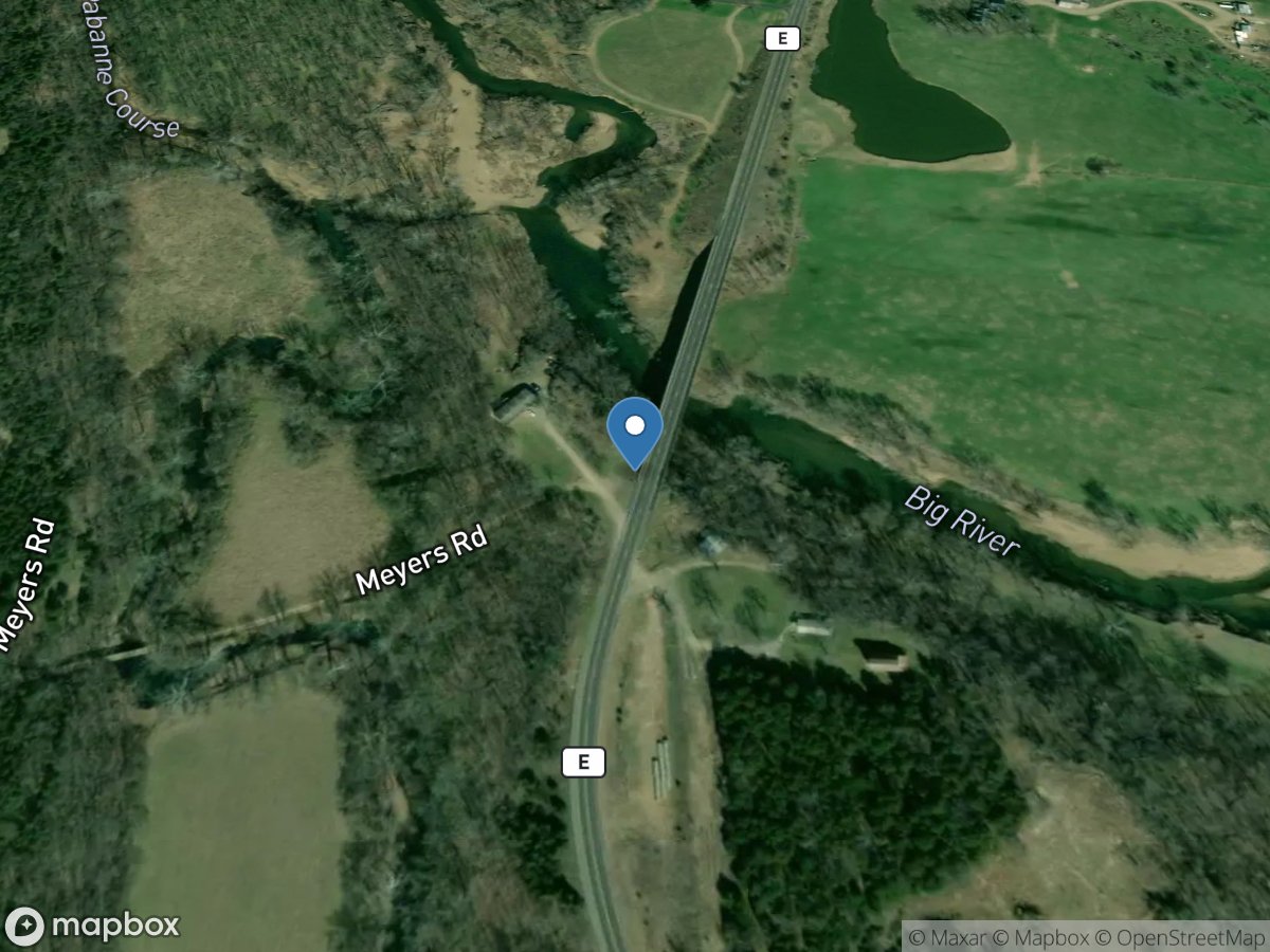 Big River below Bonne Terre, MO location