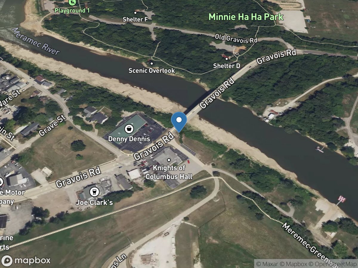 Meramec River at Fenton, MO location