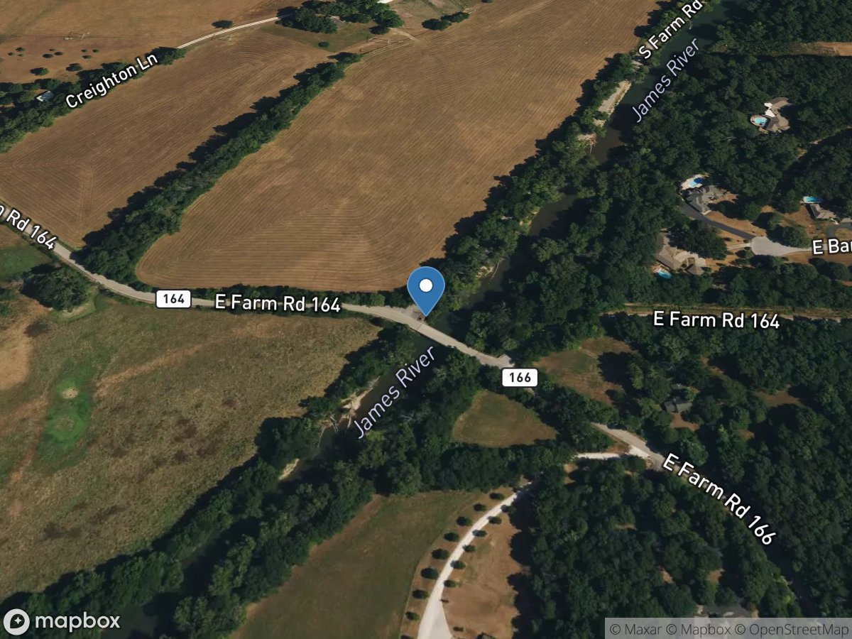 James River near Springfield, MO location