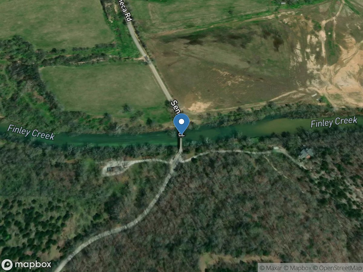 Finley Creek below Riverdale, MO location