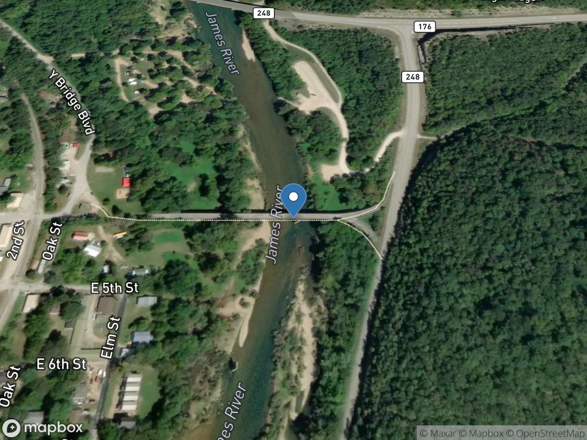 James River at Galena, MO location