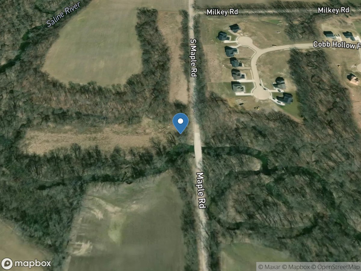 Saline River near Saline, MI location