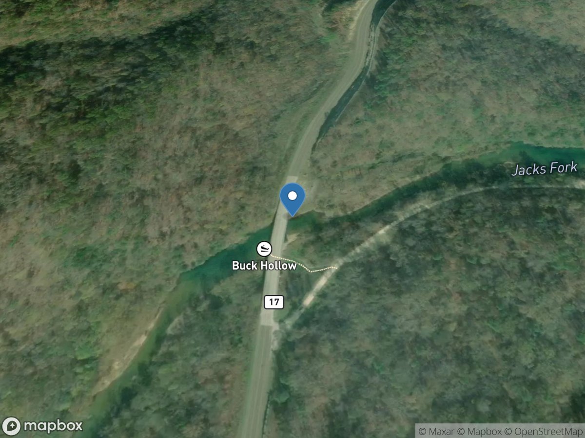 Jacks Fork near Mountain View, MO location