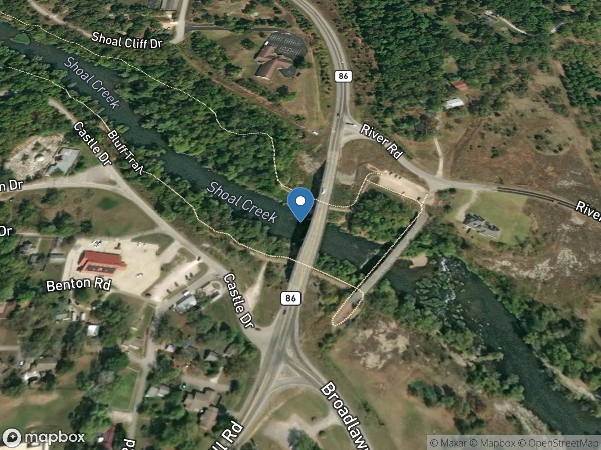 Shoal Creek above Joplin, MO location