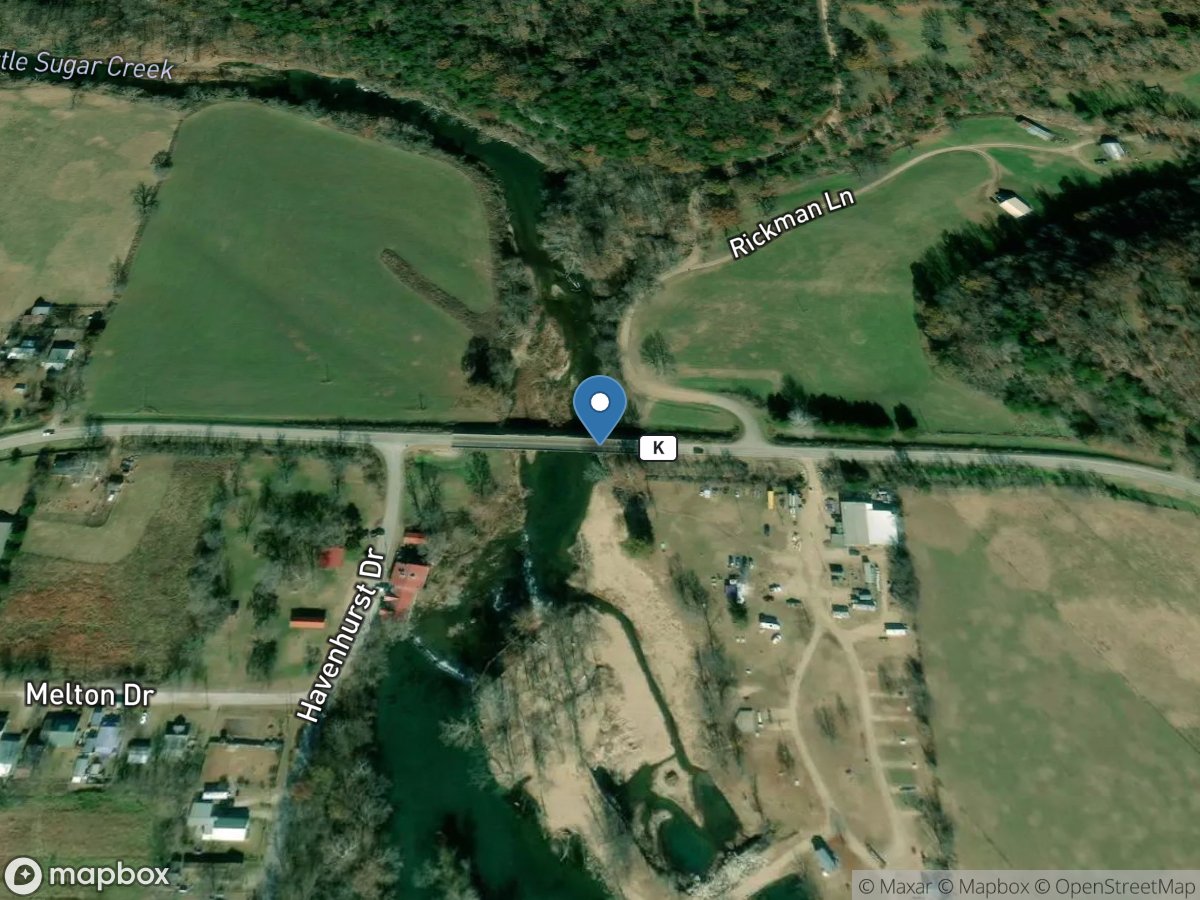 Little Sugar Creek near Pineville, MO location