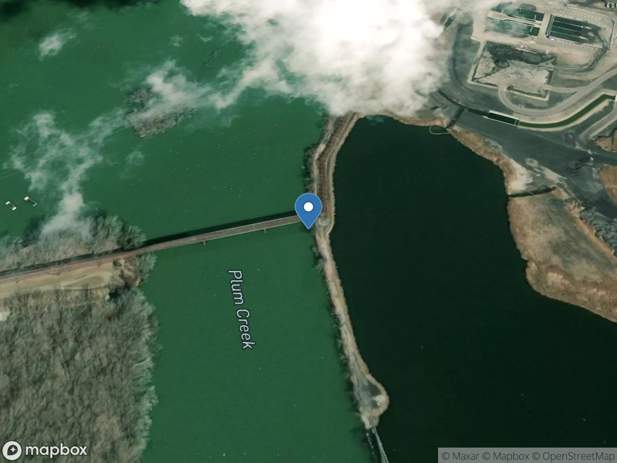 Plum Creek at Mouth near Monroe, MI location