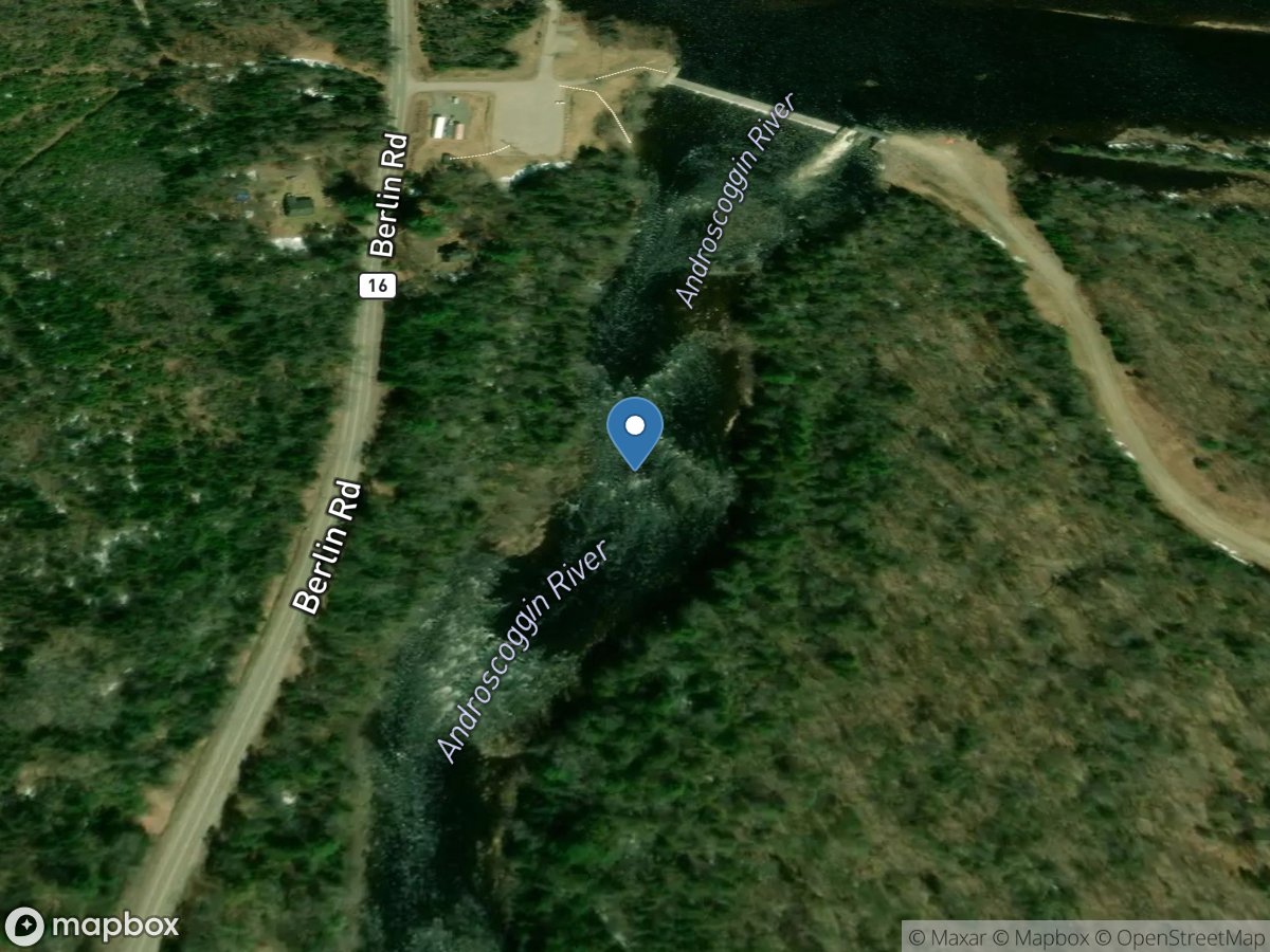 Androscoggin River bl Pontook Dam near Milan, NH location