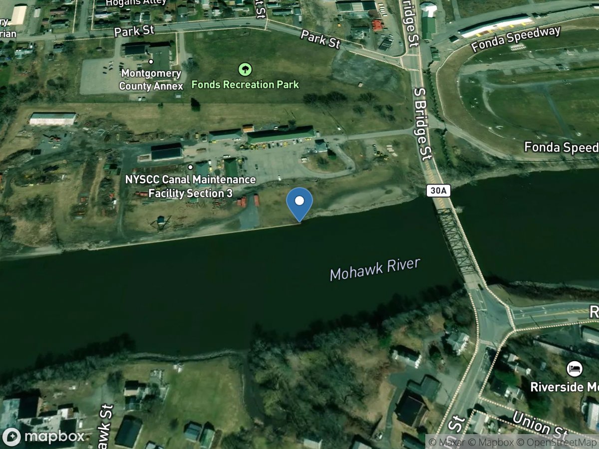 Mohawk River above State Highway 30a at Fonda NY location