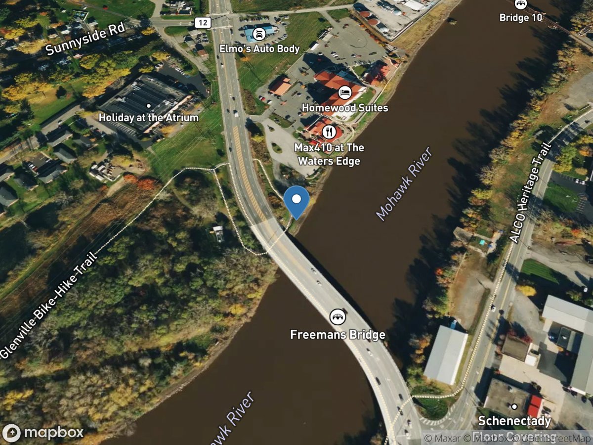 Mohawk River at Freeman's Bridge at Schenectady NY location