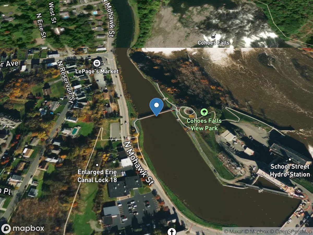 Mohawk River Diversion to Power Plant at Cohoes NY location