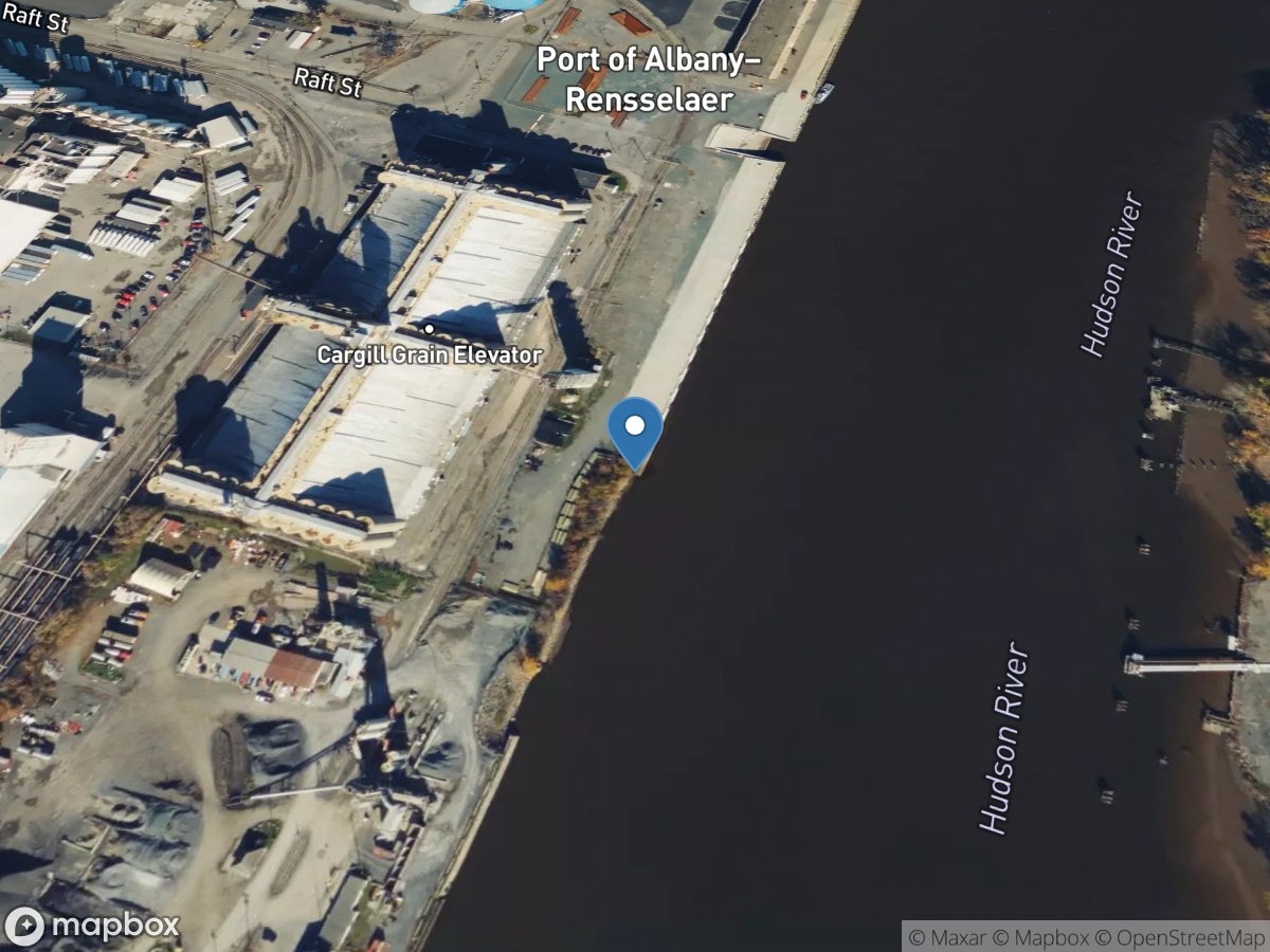 Hudson River at Port of Albany NY location