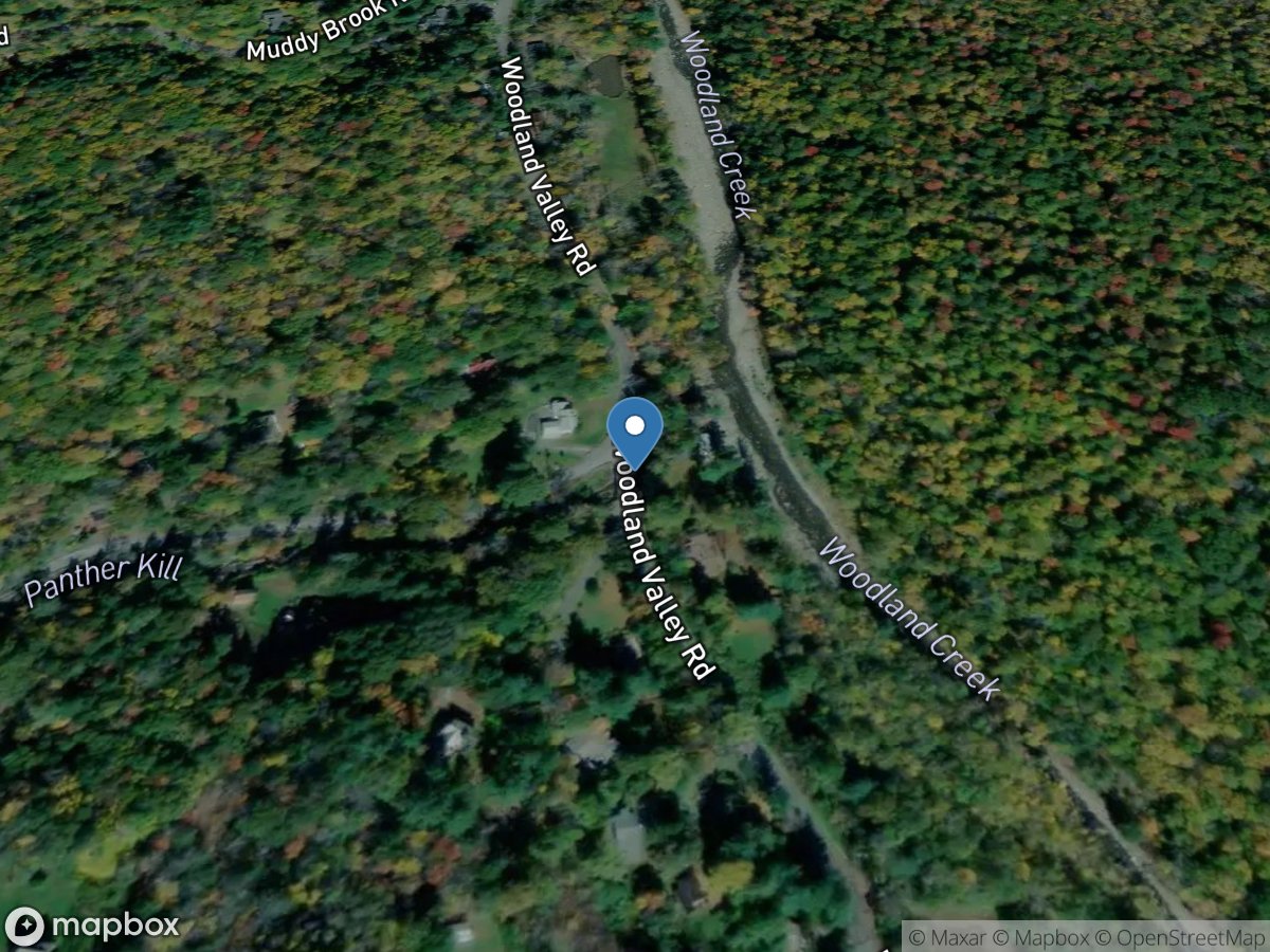 Panther Kill at Woodland Valley Road near Phoenicia NY location