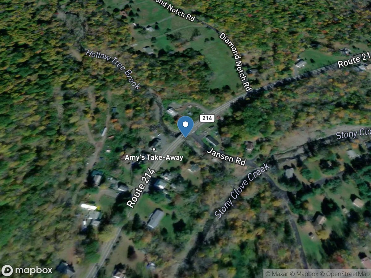 Hollow Tree Brook at ST Highway 214 at Lanesville NY location