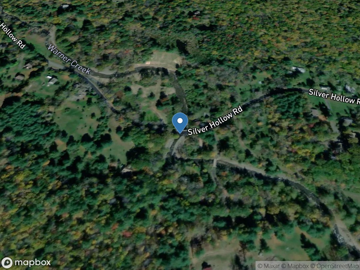 Warner Creek at Silver Hollow Road near Chichester NY location