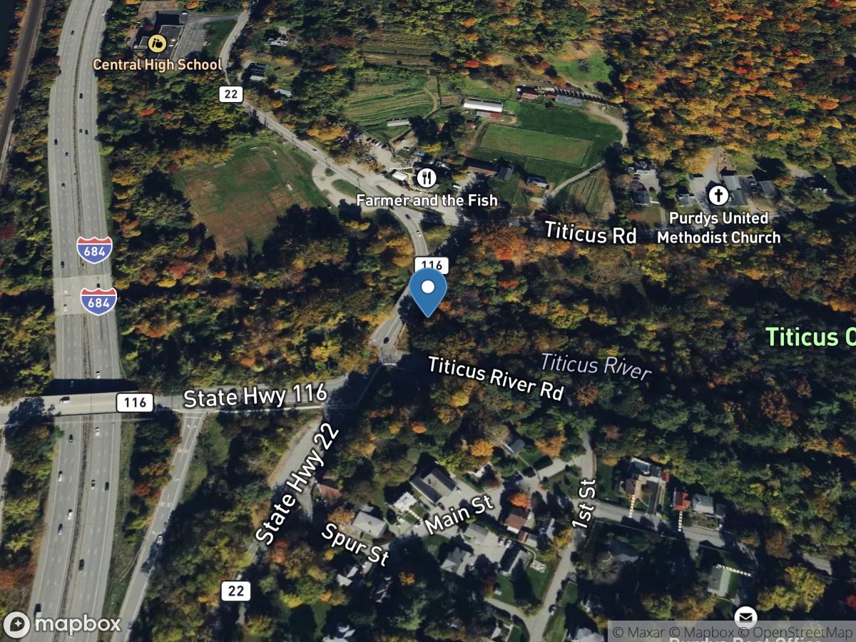 Titicus River at Purdys Station NY location