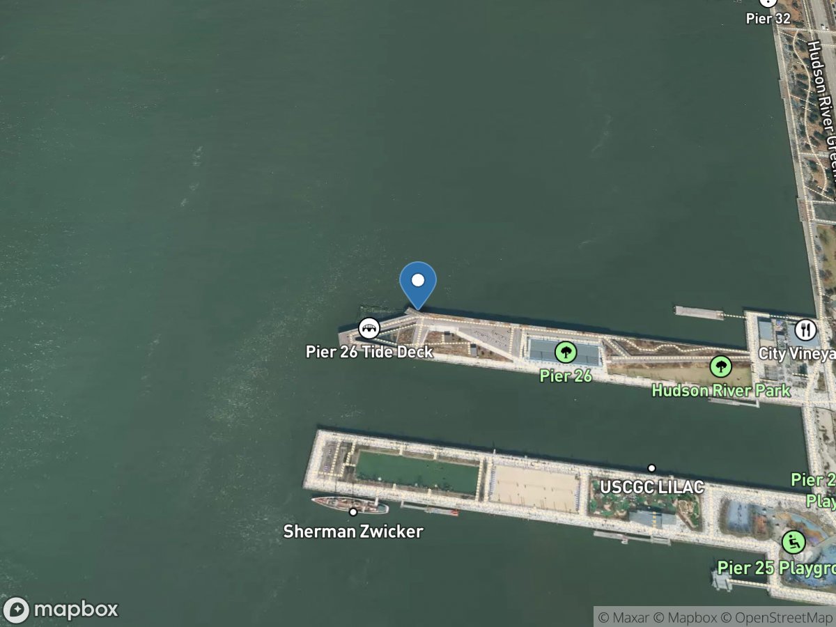 Hudson River at Pier 25 at New York NY location