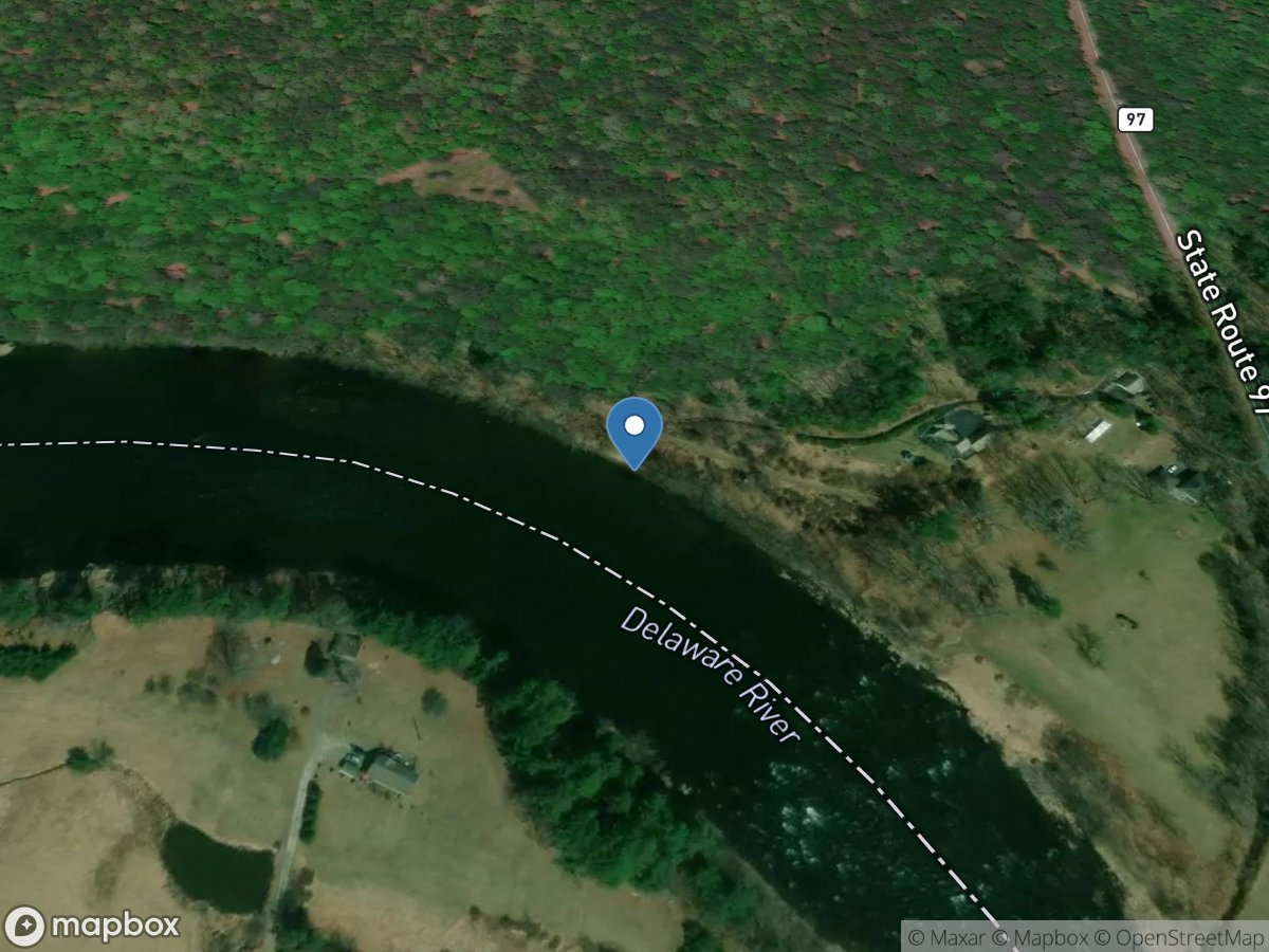 Delaware River above Lackawaxen River near Barryville NY location