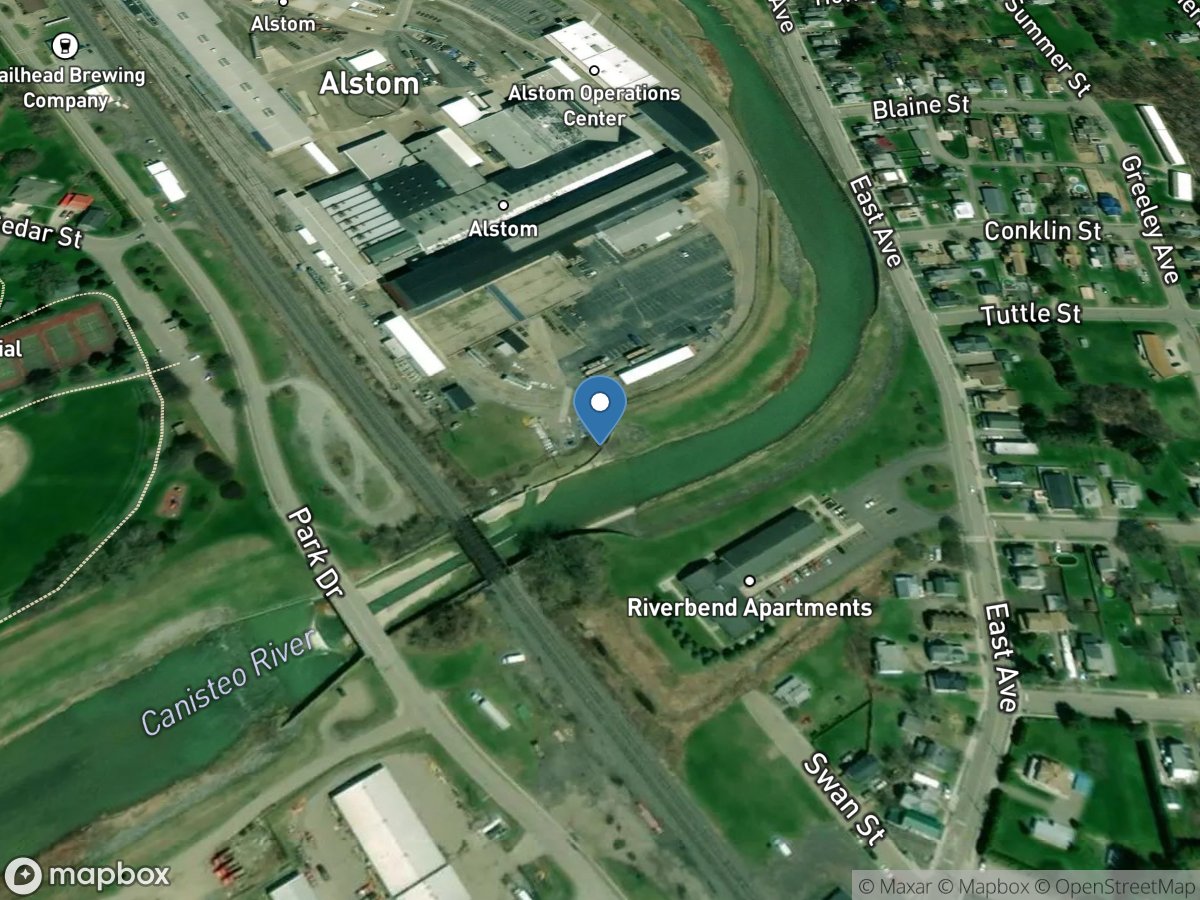 Canisteo River below Canacadea Creek at Hornell NY location