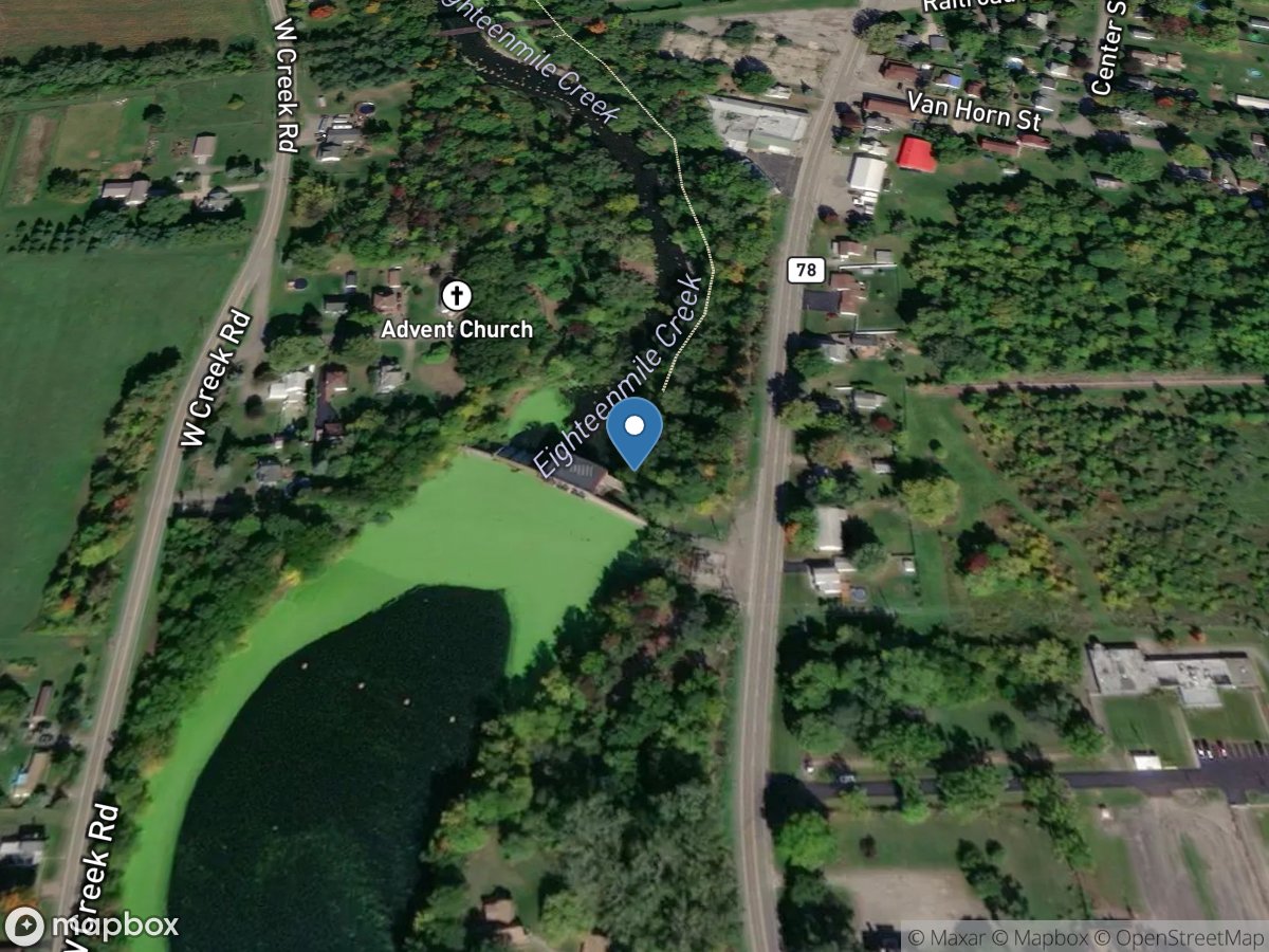 Eighteenmile Creek at Burt NY location