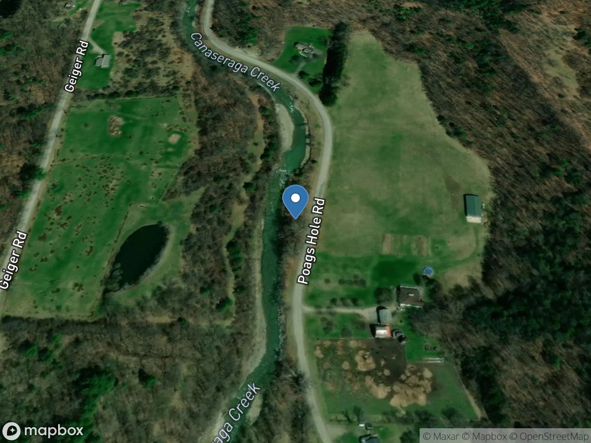 Canaseraga Creek above Dansville NY location