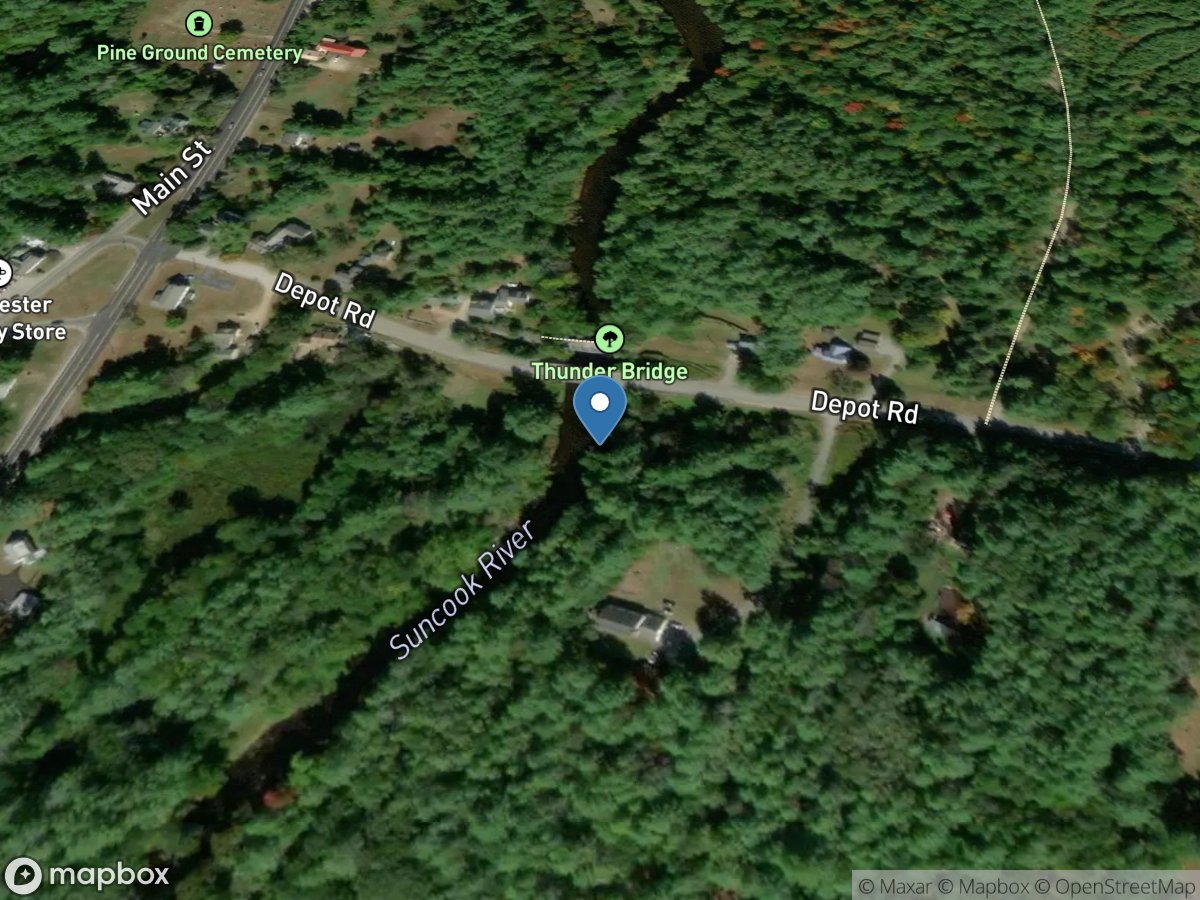 Suncook River at North Chichester, NH location