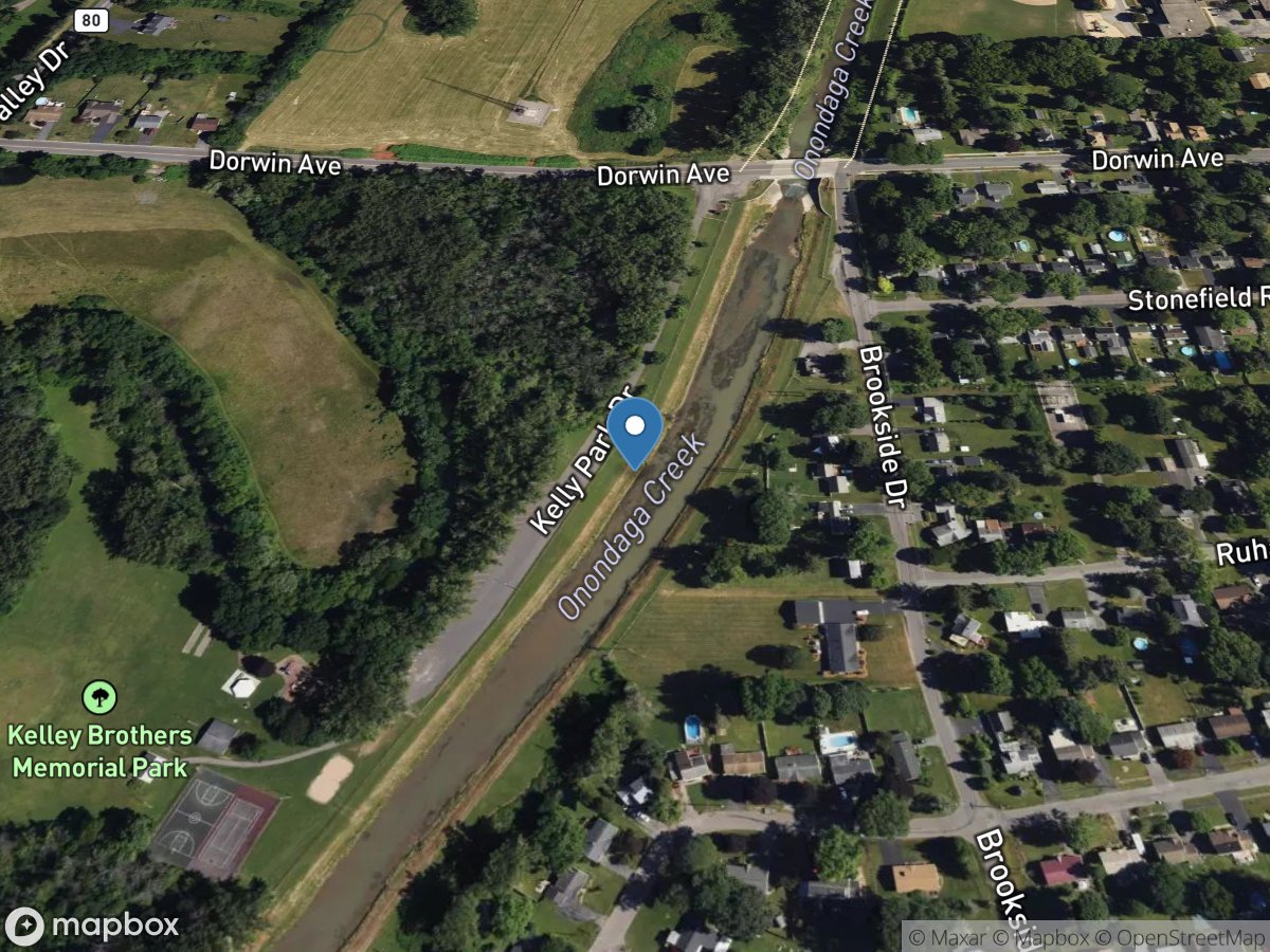 Onondaga Creek at Dorwin Avenue, Syracuse NY location