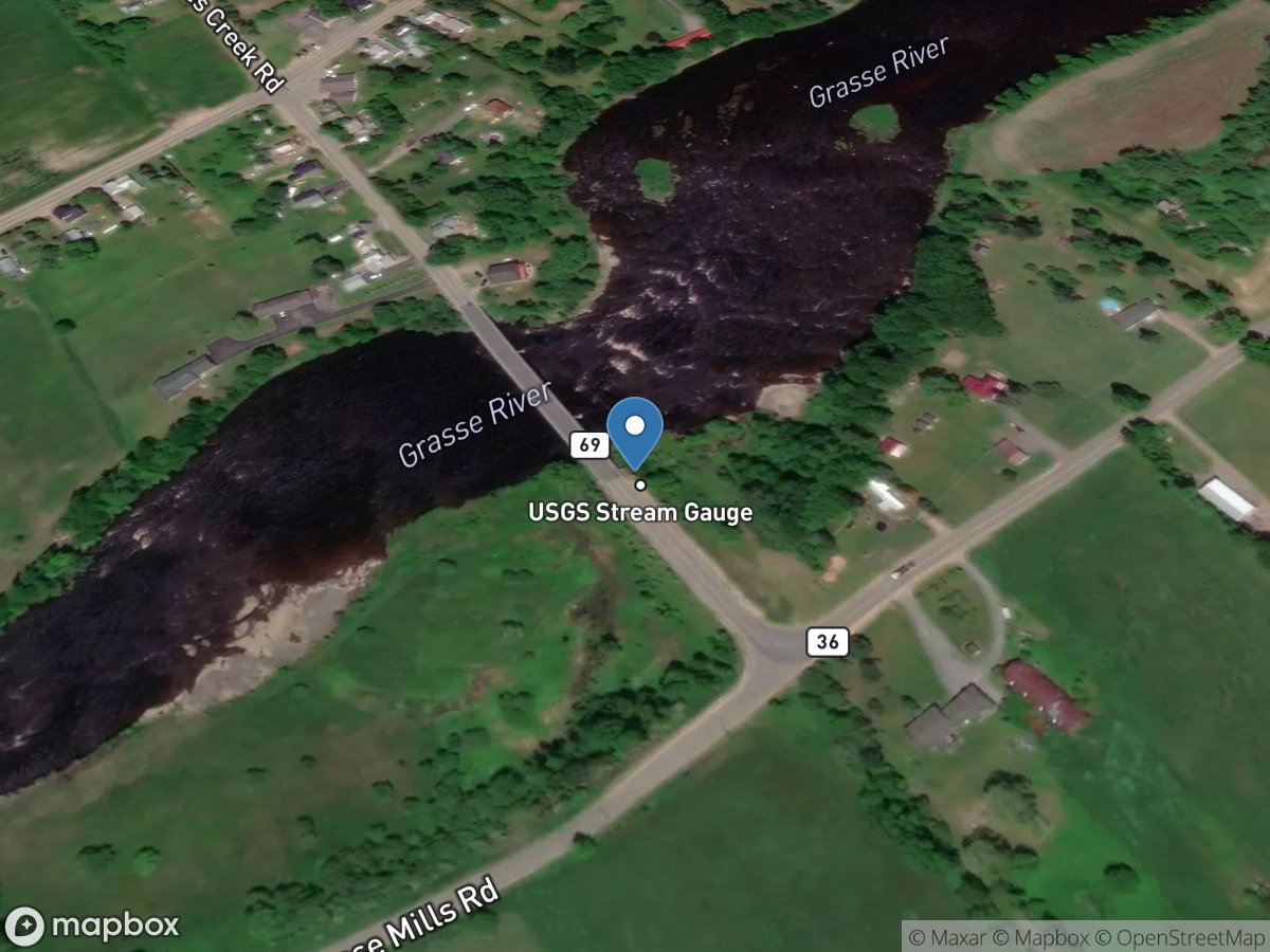 Grass River at Chase Mills NY location