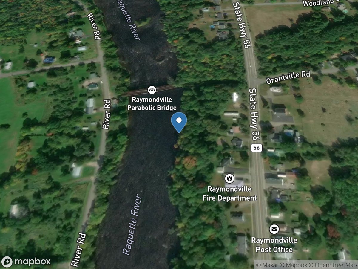 Raquette River at Raymondville NY location
