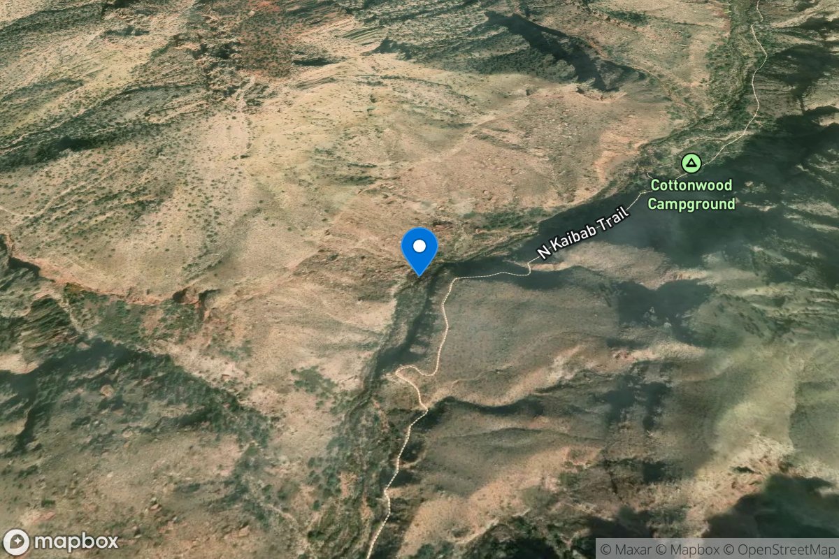 Bright Angel Creek below Cottonwood Campgd IN Gcnp, AZ location