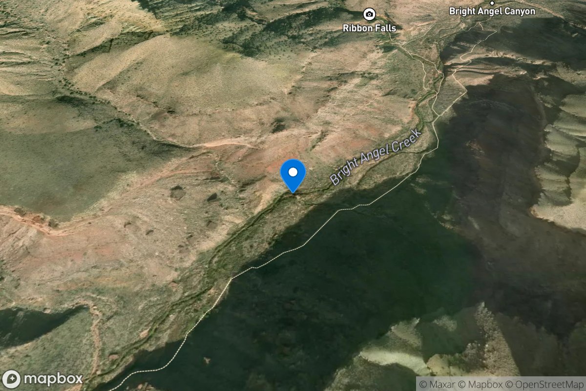 Bright Angel Creek below Ribbon Falls IN Gcnp, AZ location