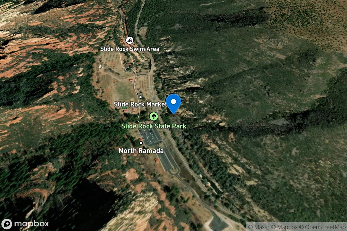 Oak Creek at Slide Rock below SR 89a near Sedona, AZ location