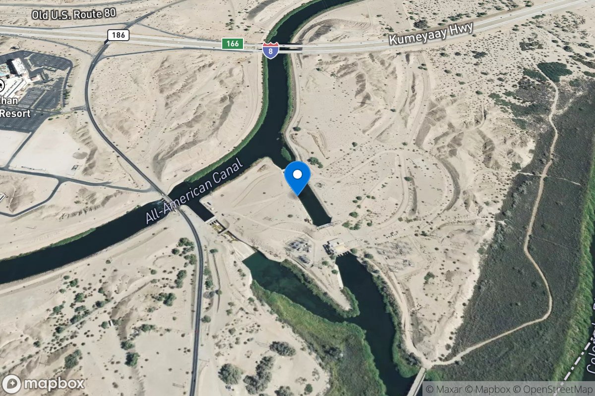 Pilot Knob Powerplant Inlet Diversion From Aac, CA location