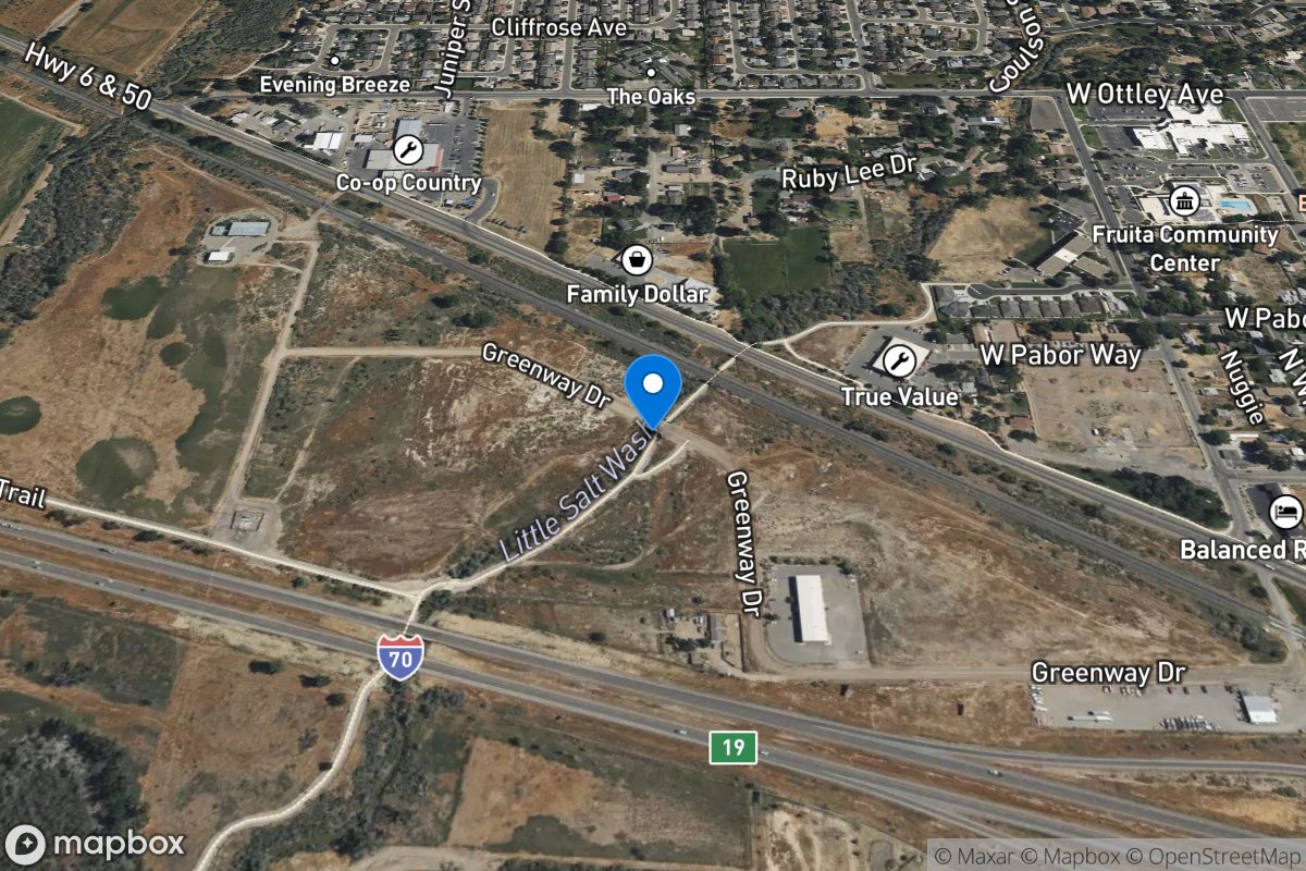 Little Salt Wash below Greenway Drive at Fruita, CO location