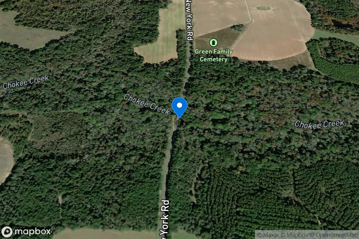 Chokee Creek at New York Road, near Leesburg, GA location