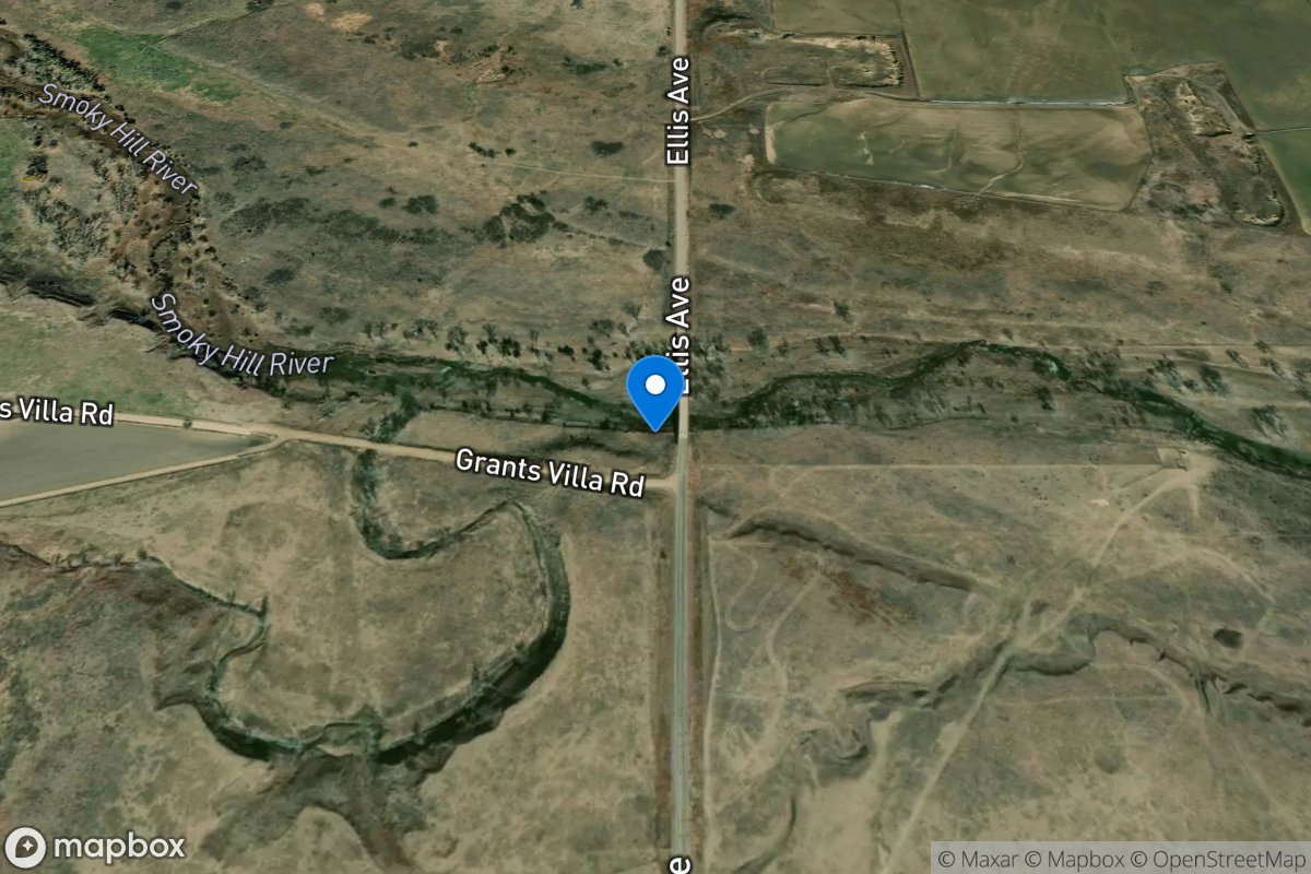 Smoky Hill River near Ellis, KS location